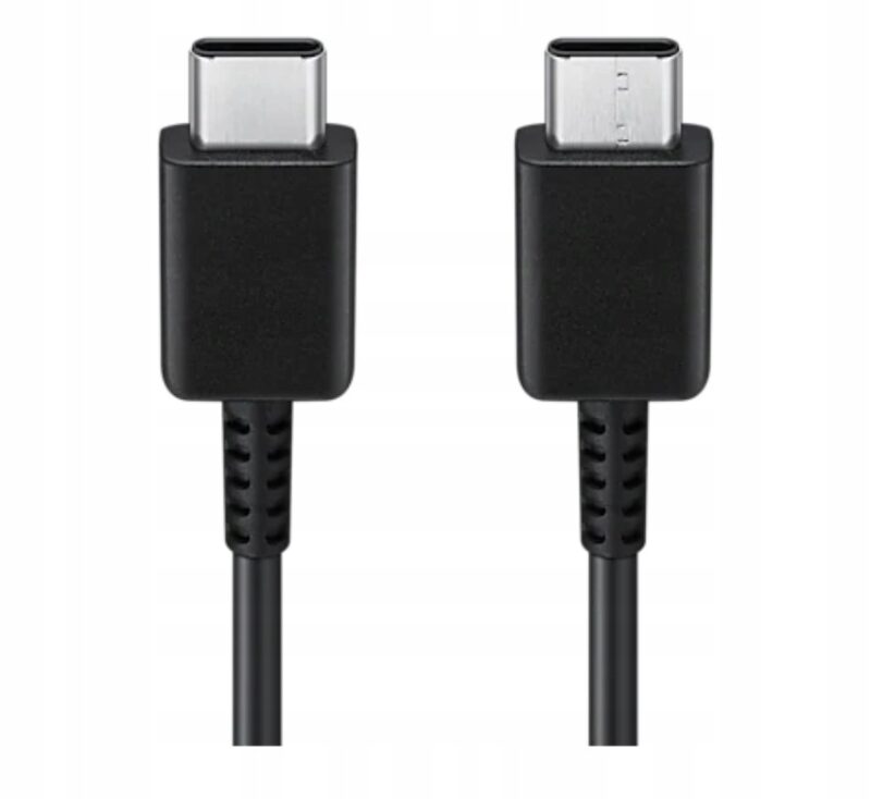 Oryginalny kabel Samsung EP DA705BBE 2x USB C 1m czarny szybkie ladowanie