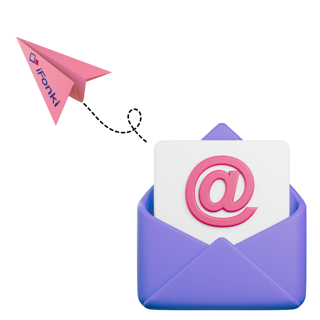 Ilustracja newslettera – koperta i papierowy samolot