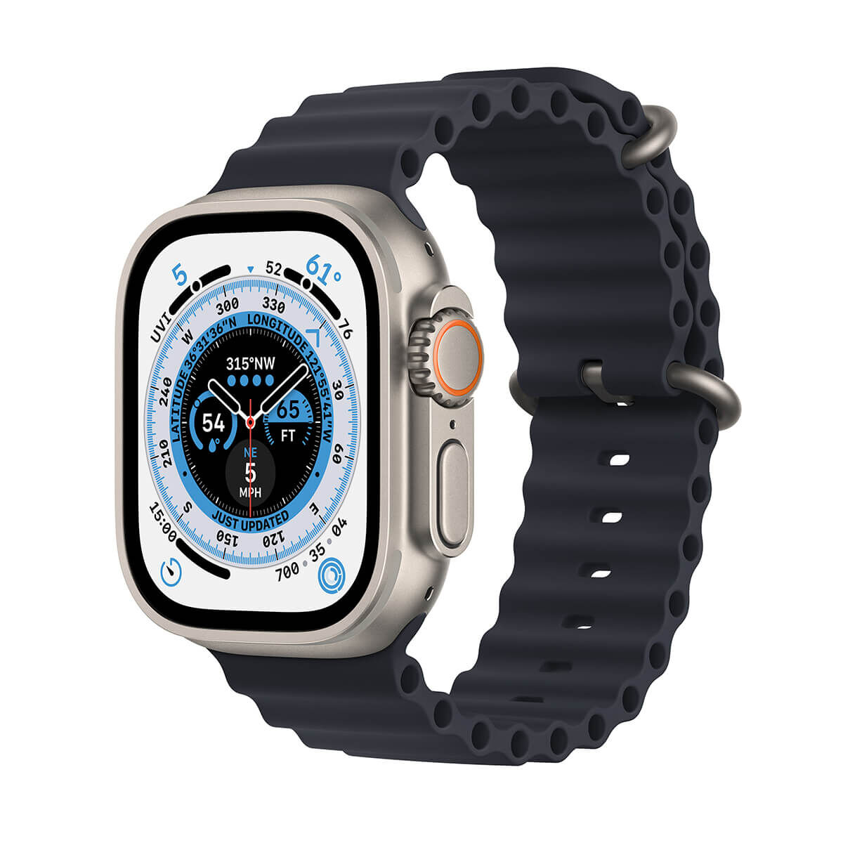 apple watch ultra gps cellular koperta 49mm z tytanu z paskiem ocean w kolorze polnocy fqfk3j a 5